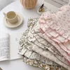 Quilts Korean Vintage Floral Printed Ruffled Cotton Baby Duvet Cover Kids Children Infant Cot Crib s Quilt Bedding 221118