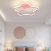 Avizeler İskandinav Yatak Odası Çocuk Odası Led Tavan Avizesi Modern Minimalist Yaşam Roo Çalışma Aydınlatma Armatürleri Pembe Beyaz