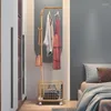 Rangement de vêtements porte-manteau sol chambre cintre ménage Simple étagère Mobile nuit moderne minimaliste panier