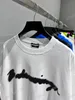 xinxinbuy Hommes designer Tee t-shirt Paris Cursive lettre imprimé manches courtes coton femmes blanc noir rouge XS-L