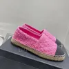 Balıkçı Espadrilles Ayakkabı Klasik Düz Loafers Lüks Moda Deri Alt üzentrikler Dokuma Sicim Bale Tasarımcı Günlük Yürüyüş Ayakkabıları 35-40