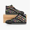 Sneakers casual Shoes Canvas shoesCustom Men Women Fashion Black Orange Mid Cut Breathable Outdoor Walking Color50887498