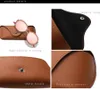 Sunglasses Cases PU Leather Eyewear Cover for Womens Eyeglasses Case Men Reading Glasses Box With Metal Buckle 221119