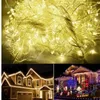 30m 300 Luci a corde a LED Flash White Light Christmas Christmas Fairy Wedding Lights AC110V-220V234G