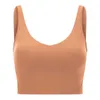 Women Yoga Bra Active Underwear LU-666 Sports Vest Fitness Tops Sexy Underwear Tanks Solid Color Lady outfits Shirts with Removable Cups