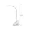 Bordslampor LED -l￤sning Ljus med klipp 12LEDS Uppladdningsbart skrivbord Flexibel nack Touch Control Bedside Lamp 3 F￤rg X Ljusstyrka