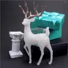 Décorations de Noël Crystal Reindeer Deer Decor Elk Figurine Ornement Holiday Animal Statue pour les cadeaux à la maison