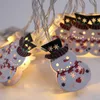 Decorazioni natalizie Decorazione da 165 cm Ornamento luminoso a LED Albero di Babbo Natale in plastica Ghirlanda di pupazzo di neve Festa a casa