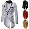 Herenpakken Blazers Mannen Shiny Gold Sequin Glitter Verfraaid Jas Nachtclub Wieden Party Jasje Stadion Zangers Kleding 221118