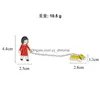 Broches Broches Dessin Animé Petite Fille Marchant Le Chien Broche Broches Drôle Japon Littérature Alliage Émail Broches Pour Noël Insigne Cadeau Dhfki