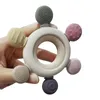 Massaggiagengive per bambini Giocattoli hibobi 1PC Silicone a forma di timone Anello in legno per uso alimentare BPA Regalo infermieristico gratuito Giocattolo per bambini 221119