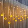 Feimefeiyou 5 m 216 LEDs Clampada Led Kürbis Lichterkette Vorhang String Indoor Party Dekor Streifen Saiten