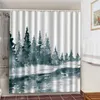 Cortinas de chuveiro Esboço dos amantes do beijo de banheiro à prova d'água com decoração em casa em preto e branco Banho de tela de parede 3d 221118