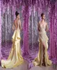 Sexy Toumajean Couture Backless Evening Dresses Mermaid Sheer Plunging Neck Side Split Lace Prom Gowns Floor Length Long Pageant D7644697