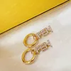 Classic Designer Stud Earrings Diamond For Women Men Gold Earring Luxurys Designers Jewelry Heart Hoops F Letter Dangle Studs With Box Nice