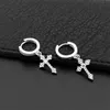 Pendientes brillantes Unisex de moda para hombres y mujeres, pendientes cruzados de moissanita de plata esterlina S925, bonito regalo para amigos