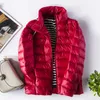 Womens Down Parkas 6xl 7xl Autumn Winter Women Women Ultralight Jackets Puffer Duck Feather Casacs Slim quente Solid Solid Outable