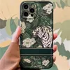 Green Forest Luxe Ontwerpers IPhone Case Fashion Casual Merk Waterbestendig Telefoonhoesjes Hoge kwaliteit Voor 14 13 12 11 Pro Max 7 8 Plus