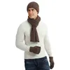 Moda Inverno de inverno quente masculino de lã de lã de lã Luvas de cachecol conjunto de lazer diário de lazer masculino Pesca de pesca quente Conjunto