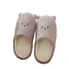 Schattige beer herfst winter dames slippers thuis vloer bodem zachte comfortabele katoenen schoenen mannen slippers slipon dia's indoor schoenen j220716