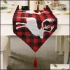 Kerstdecoraties Print Kerstboom Sneeuwman Placemats Tafelkleed Red Home Kitchen Dineren Koffie Matten Decoraties Decor DHN1V