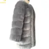 Frauen Pelz Frauen Winter Einfarbig Gespleißt Mode Lose Dicke Warme Leder Weibliche High Street Mantel Damen Casual Weiche Mäntel m1037