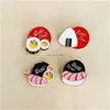 Булавки Брош мультфильм пищевые контакты 4pcs/Set Sale Sushi Sushi Nori Rice Balls Броши для женщин Эмалевые ювелирные украшения для металлических значков Deni dhhbz