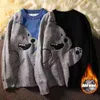 Herentruien Hiphop Streetwear Harajuku Sweater Crew Neck Retro Japanse anime Bear Sweater paar Gebreide Fallwinter Warm pullover 221119