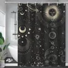 Cortinas de ducha, cortina de baño de tela, rubor, frase de sol y luna, misticismo abstracto moderno, accesorios de baño impermeables 221118