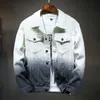 Jaqueta de jeans masculina de parkas masculino de parkas design de dois tons de streetwear primavera outono masculino lavado slim casual cowboy jackets sobretudo 221119