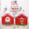 Stuhlhussen Jahr Santa Claus Hut Abdeckung Weihnachtsdekorationen für Zuhause Tisch Ornamente Navidad Noel Weihnachtsgeschenke