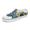 2022 new canvas skate shoes custom hand-painted fashion trend avant-garde men's and women's low-top board shoes S14