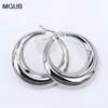 Hoop Huggie Style Wholesale Smooth Exquisite Big Circle Earrings for Women Girl Wedding Party rostfritt stål smycken SL020 221119