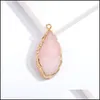 Charms Fancy Geometric Druzy Resin Charm Pendant Glittery Acrylic Stone For Earring Necklace Diy Gold Jewelry Women Wedding Jewerly Dhked