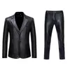 Abiti da uomo Blazer Oro lucido 2 pezzi Blazer Pantaloni Terno Masculino Fashion Party DJ Club Dress Tuxedo Suit Uomo Stage Singer Clothes 221118