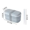 طبقات مزدوجة Bento Box Box Eco-Firedly Food Container Accessories Material Microwavable Owhare مربع 1223652