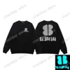 Xinxinbuy Männer Designer Hoodie Sweatshirt Paris Luminous Graffiti Buchstaben Druck Frauen Sweatshirts Schwarz Weiß XS-XL