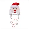 Kerstdecoraties Cartoon Kerstmis hoed Lace Santa Rendier Snowman Caps Beanie Gift Feestelijke feestdecoraties Drop levering Hom DHCFD