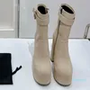 Boots Designer Women Fashion Round Toe Woman Short Boot Runway Outfit