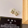 Luksusowy blokadę Diamentowe kolczyki Delikatne urok 18k złoty kolczyki w stylu moda