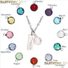 Pendant Necklaces Sell Personalized Birthstone Necklace Glass Stone Faith Dream Stainless Steel Encouraged Custom Necklaces Jewelry Dho6X