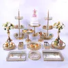 Bakeware Tools 9-15pcs Kitchen Accessories Cake Stand Set Wrought Iron Exquisite Cupcake Rack Base Dessert Wedding Party Table Candy Bar