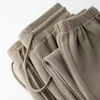 Frauen Hosen Capris Wakamono Hohe Taille Baumwolle Hosen Frauen Koreanische Mode Breite Bein Hose Jogginghose Braun Sport 221118