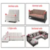 Chair Covers Thick Plush Sofa Cover Velvet Elastic L Shape Corner Couch Sectional Slipcover For Living Room 1/2/3 /4 Seats