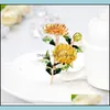 Pinos broches Flower Daisy Broche Pins Amarelo Marguerite Boutonniere Wedding Lapeel Pin Jóias de moda para homens Mulheres Deliver Dhxqr