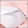 Stud A Row 7 Crystal Ear Cuffs Hoop Climber Stud Earrings For Women Girls Star Pin Jewelry Accessories Drop Delivery Dhaq4