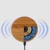 Creative Hush￥ll Sundries Bamboo Wireless Charger 5W/10W Desk Round Wood Wireless Charging Base LK370