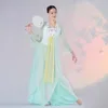 Scena Wear Fairy Classical Dance Tops Women Hanfu zielony chiński strój Chifon Practice Festival Festival Festival JL4520