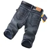 Мужские джинсы джинсы сули бренд лето растяжение короткая мода повседневная кавалевая подсадка эластичная джинсовая шорты мужская одежда 221118210f