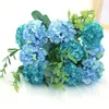 Decorative Flowers 1 Bunch Of 10 Silk Hydrangea Simulation Flower White Wedding Small Bouquet Fake Party DIY Decoration